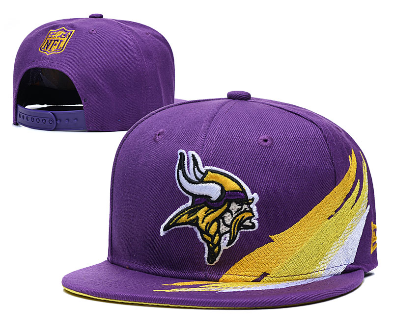 Vikings Team Logo Purple Adjustable Hat YD