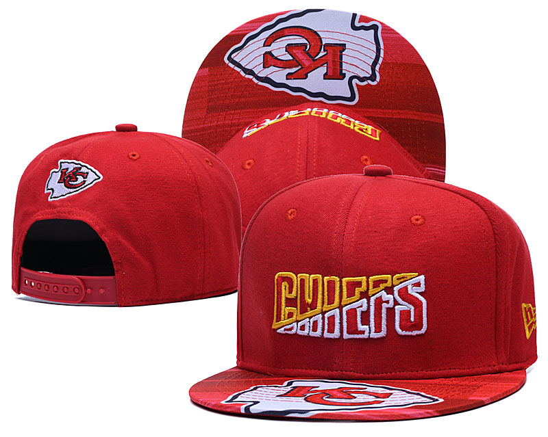 Chiefs Team Logo Red 2020 NFL Summer Sideline Adjustable Hat YD - Click Image to Close