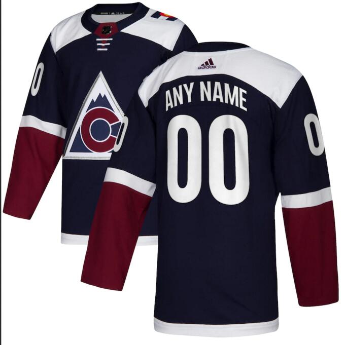 Avalanche Customized Navy Alternate Adidas Jersey