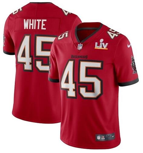 Nike Buccaneers 45 Devin White Red 2021 Super Bowl LV Vapor Untouchable Limited Jersey - Click Image to Close