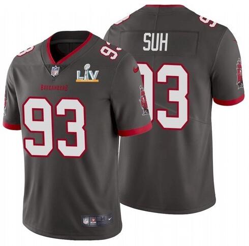 Nike Buccaneers 93 Ndamukong Suh Gray 2021 Super Bowl LV Vapor Untouchable Limited Jersey