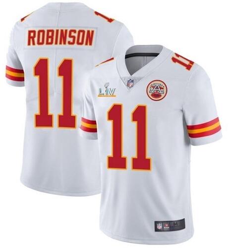 Nike Chiefs 11 Demarcus Robinson White 2021 Super Bowl LV Vapor Untouchable Limited Jersey