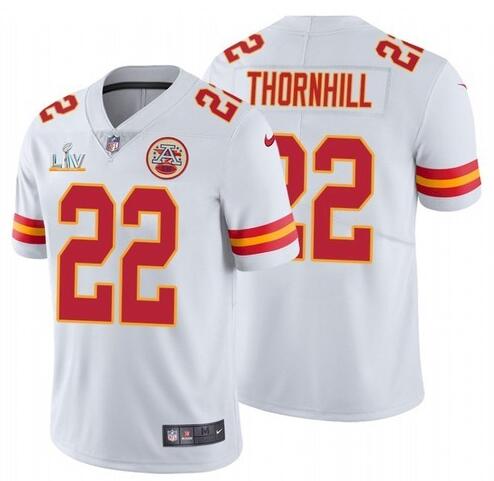 Nike Chiefs 22 Juan Thornhill White 2021 Super Bowl LV Vapor Untouchable Limited Jersey