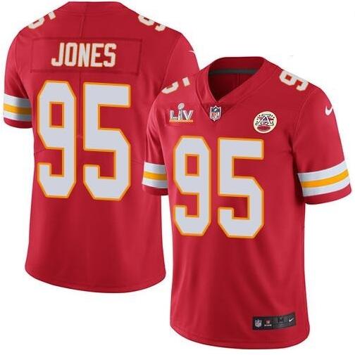 Nike Chiefs 95 Chris Jones Red 2021 Super Bowl LV Vapor Untouchable Limited Jersey