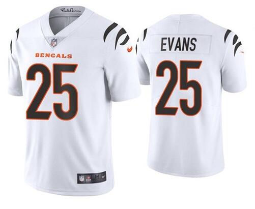 Nike Bengals 25 Chris Evans White Vapor Untouchable Limited Jersey - Click Image to Close