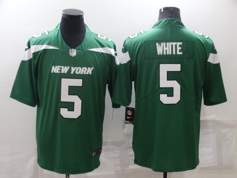 Nike Jets 5 Mike White Green Vapor Untouchable Limited Jersey - Click Image to Close