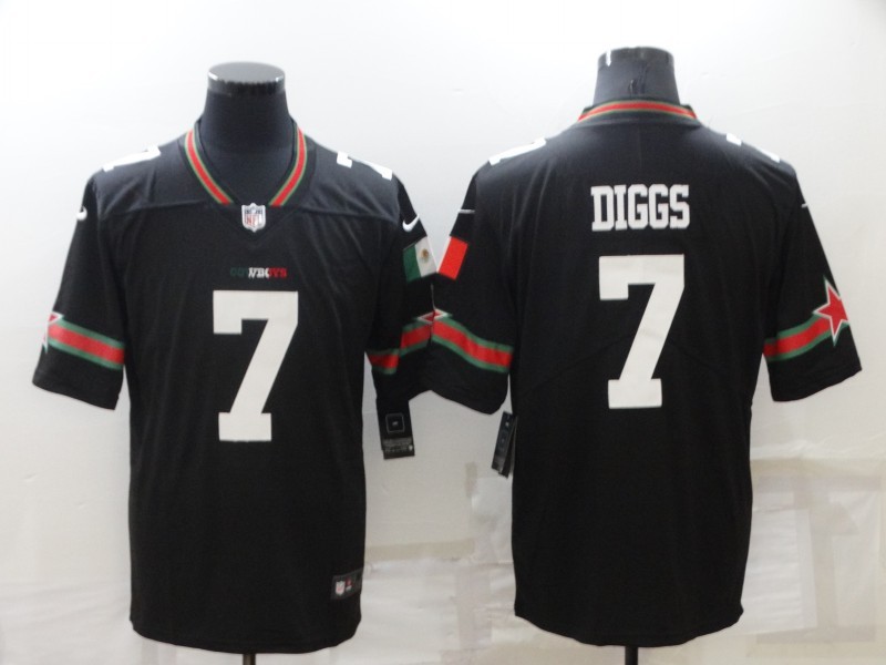 Nike Cowboys 7 Trevon Diggs Black Magnet Mexico Mexican Vapor Limited Jersey