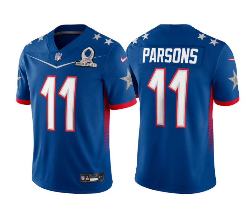 Nike Cowboys 11 Micah Parsons Blue 2022 NFC Pro Bowl Limited Jersey