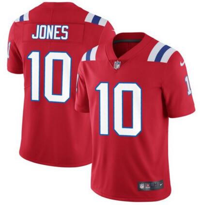 Nike Patriots 10 Mac Jones Red Vapor Limited Jersey