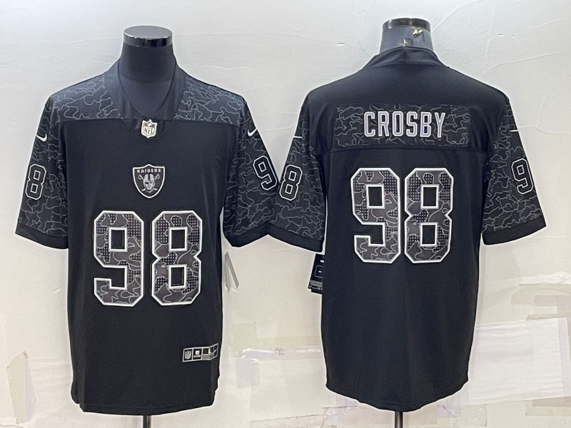 Nike Raiders 98 Maxx Crosby Black RFLCTV Limited Jersey