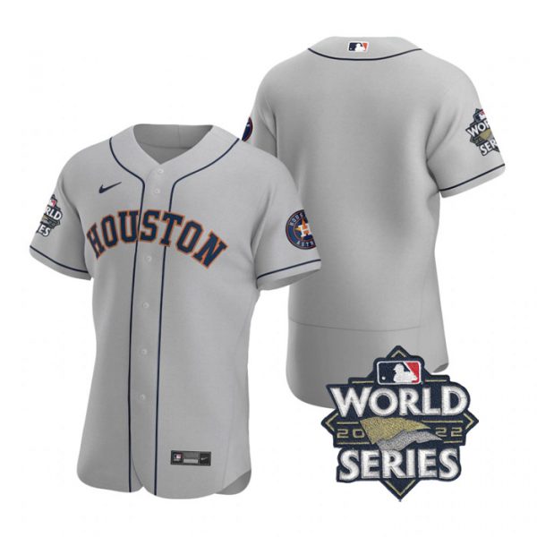 Astros Blank Gray Nike 2022 World Series Flexbase Jersey - Click Image to Close