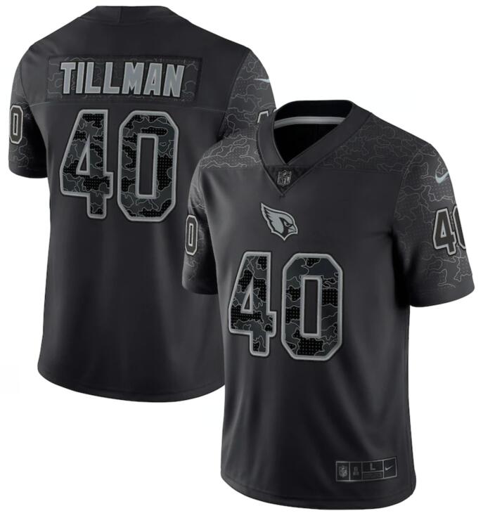 Nike Cardinals 40 Pat Tillman Black RFLCTV Limited Jersey - Click Image to Close