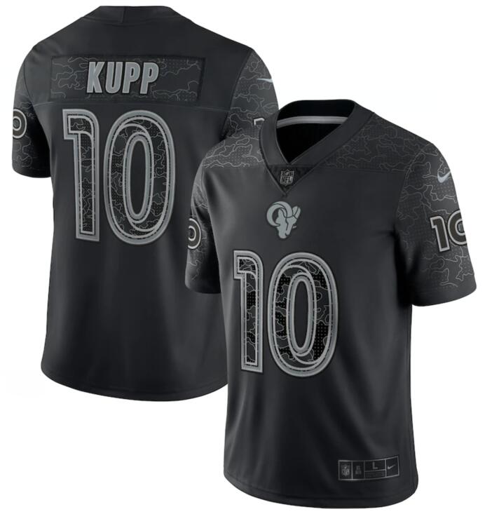 Nike Rams 10 Cooper Kupp Black RFLCTV Limited Jersey
