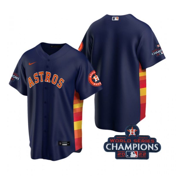 Astros Blank Vazquez Navy 2022 World Series Champions Cool Base Jersey