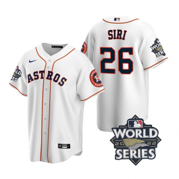 Astros 26 Jose Siri White Nike 2022 World Series Cool Base Jersey