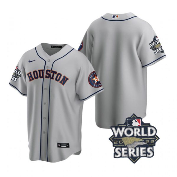 Astros Blank Gray Nike 2022 World Series Cool Base Jersey