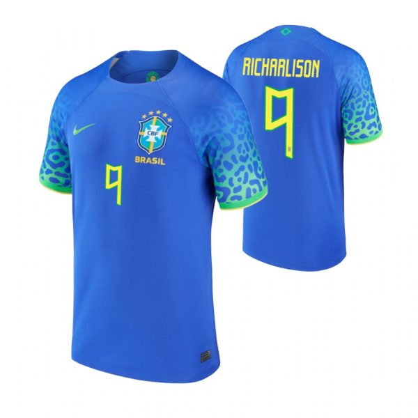 Brazil 9 RICHARLISON Away 2022 FIFA World Cup Thailand Soccer Jersey - Click Image to Close