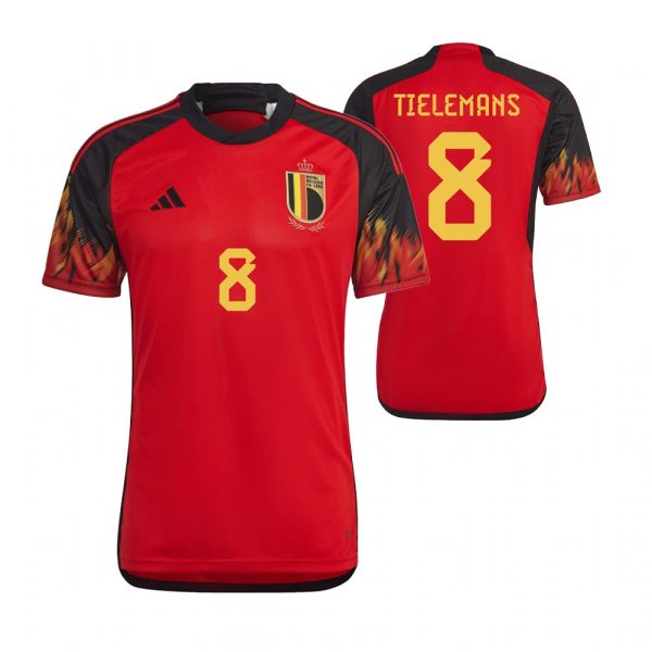 Belgium 8 TIELEMANS Home 2022 FIFA World Cup Thailand Soccer Jersey - Click Image to Close
