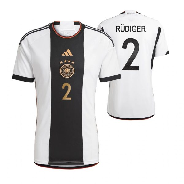 Germany 2 RUDIGER Home 2022 FIFA World Cup Thailand Soccer Jersey