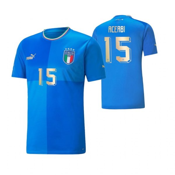 Italy 15 ACERBI Home 2022 FIFA World Cup Thailand Soccer Jersey - Click Image to Close