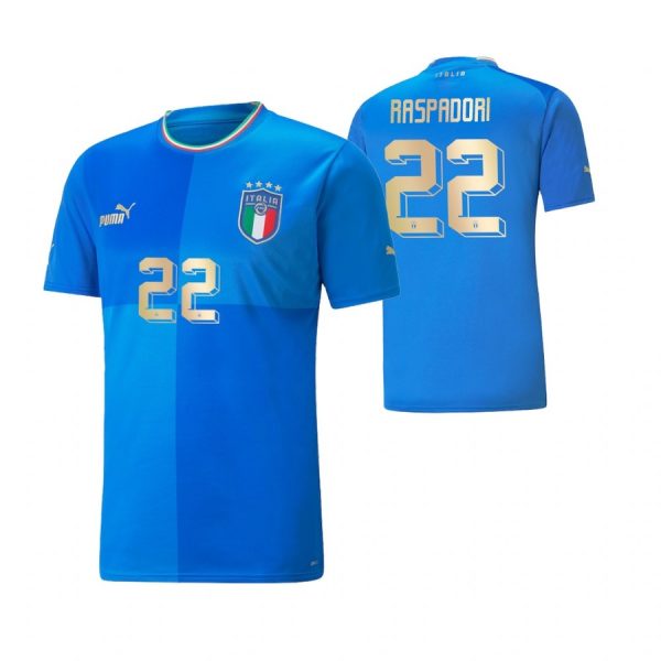 Italy 22 RASPADORI Home 2022 FIFA World Cup Thailand Soccer Jersey