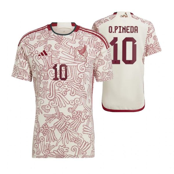 Mexico 10 O.PINEDA Away 2022 FIFA World Cup Thailand Soccer Jersey - Click Image to Close