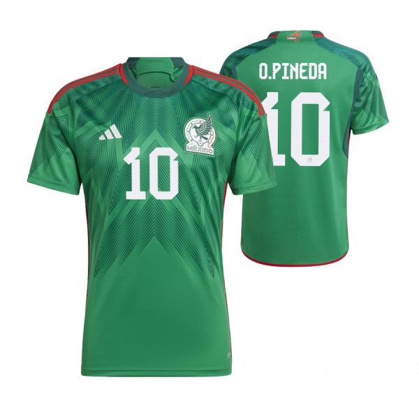 Mexico 10 O.PINEDA Home 2022 FIFA World Cup Thailand Soccer Jersey - Click Image to Close