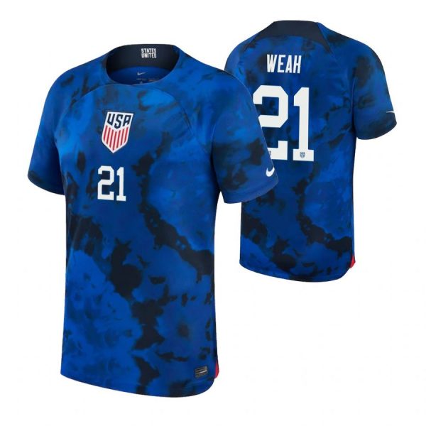 The USA 21 WEAH Away 2022 FIFA World Cup Thailand Soccer Jersey