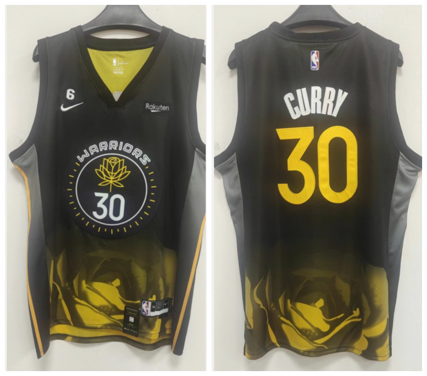 Warriors 30 Stephen Curry Black 2022-23 Nike City Edition Swingman Jersey