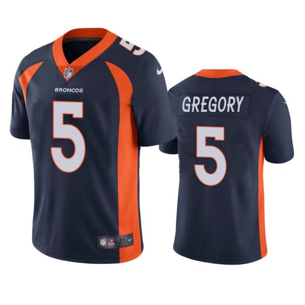 Nike Broncos 5 Randy Gregory Navy Vapor Untouchable Limited Jersey - Click Image to Close