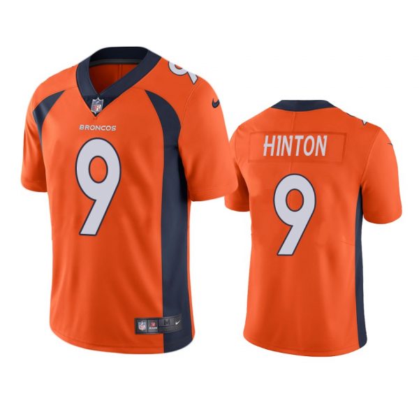 Nike Broncos 9 Kendall Hinton Orange Vapor Untouchable Limited Jersey - Click Image to Close