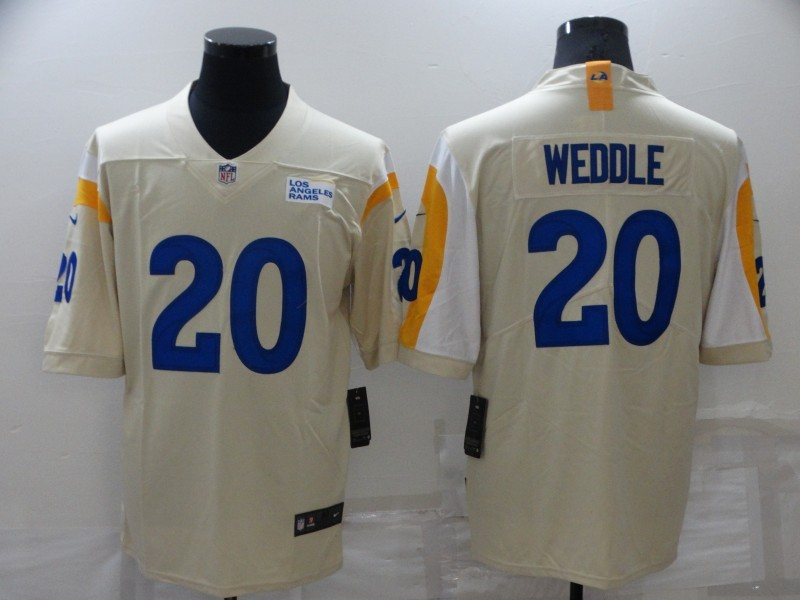 Nike Rams 20 Eric Weddle Bone Vapor Untouchable Limited Jersey - Click Image to Close