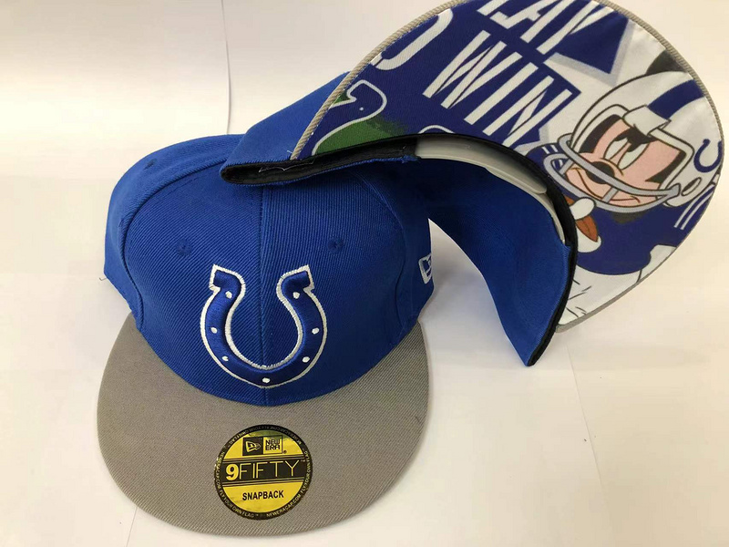 Colts Team Logo Royal Gray Adjustable Hat LH