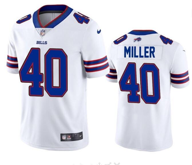 Nike Bills 40 Von Miller White Vapor Untouchable Limited Jersey