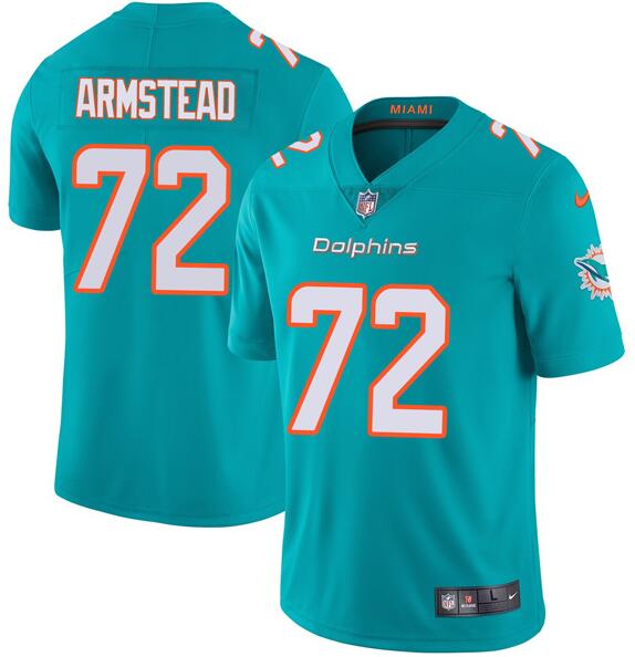 Nike Dolphins 72 Terron Armstead Aqua Vapor Limited Jersey - Click Image to Close