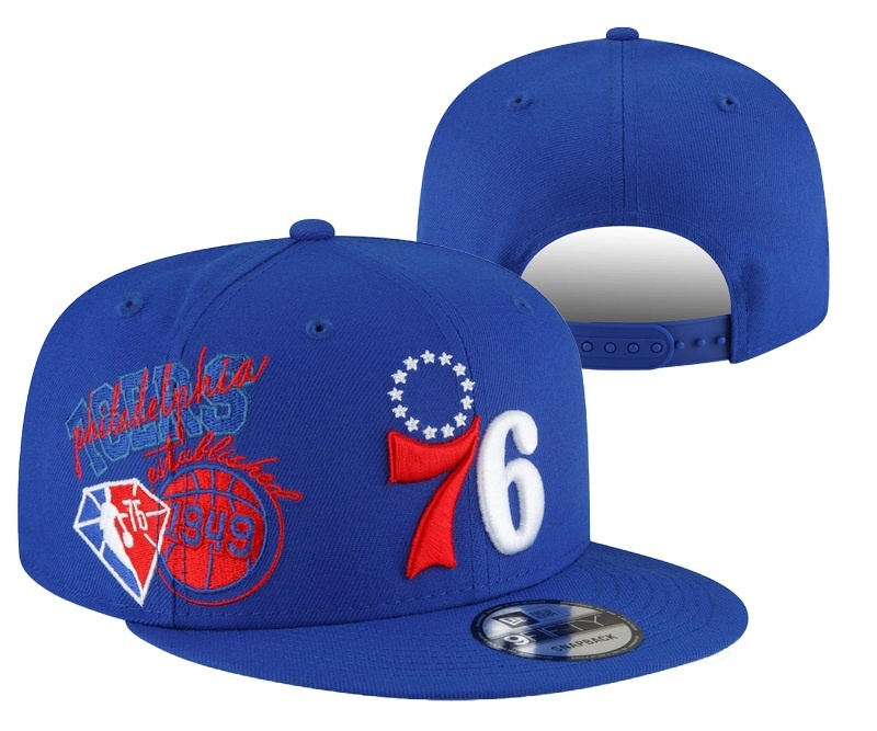 76ers Team Logo Blue 75th Anniversary Adjustable Hat YD