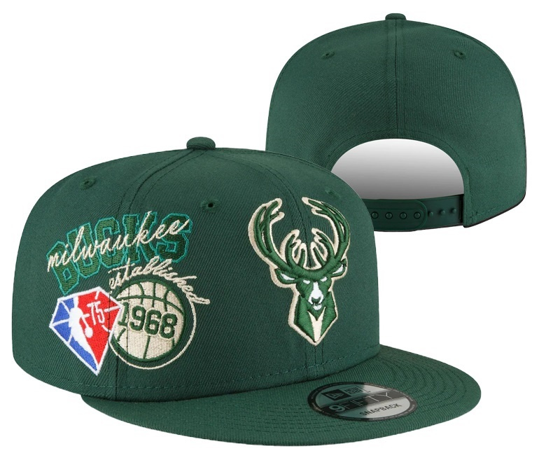 Bucks Team Logo Green 75th Anniversary Adjustable Hat YD