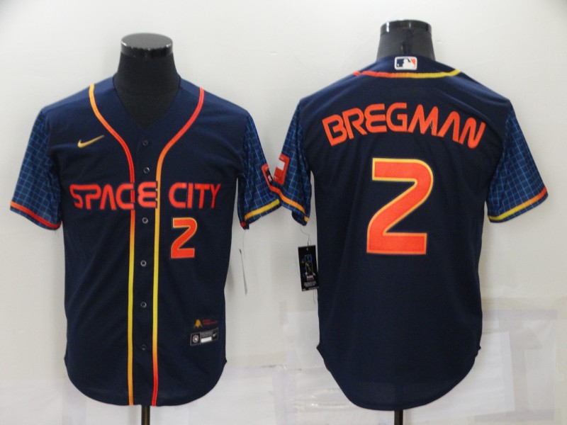 Astros 2 Alex Bregman Navy Nike 2022 City Connect Cool Base Jerseys