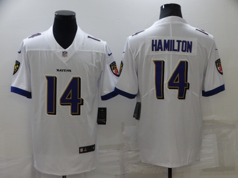 Nike Ravens 14 Kyle Hamilton White 2022 NFL Draft Vapor Untouchable Limited Jersey