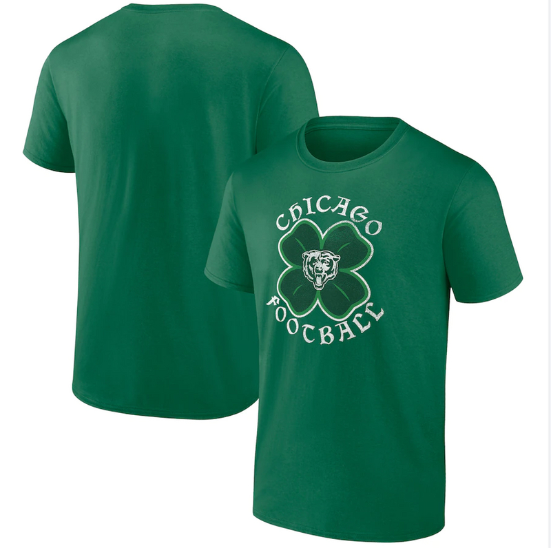 Men's Chicago Bears Fanatics Branded Kelly Green St. Patrick's Day Celtic T-Shirt