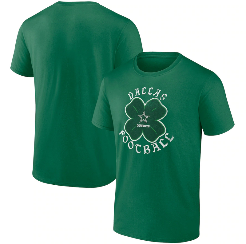 Men's Dallas Cowboys Fanatics Branded Kelly Green Celtic Clover T-Shirt