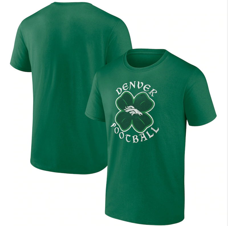 Men's Denver Broncos Fanatics Branded Kelly Green St. Patrick's Day Celtic T-Shirt