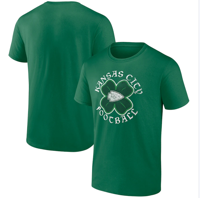 Men's Kansas City Chiefs Fanatics Branded Kelly Green Celtic Clover T-Shirt