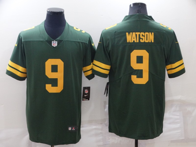 Nike Packers 9 Christian Watson Green 2022 NFL Draft Color Rush Limited Jersey