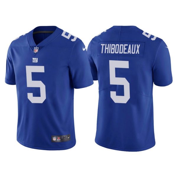 Nike Giants 5 Kayvon Thibodeaux Royal Youth 2022 NFL Draft Vapor Untouchable Limited Jersey