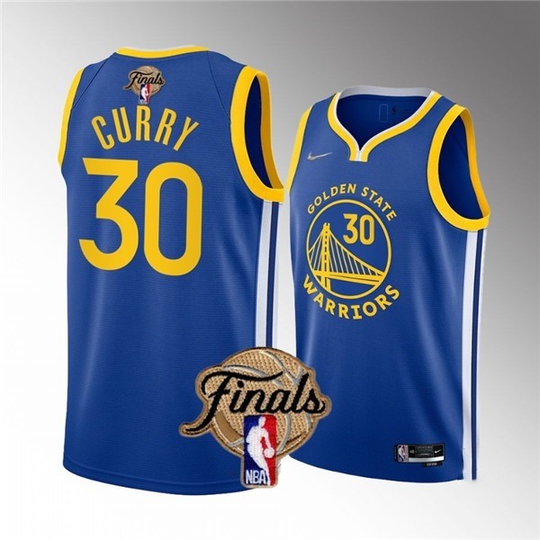 Warriors 30 Stephen Curry Blue 2022 NBA Finals Nike Swingman Jersey