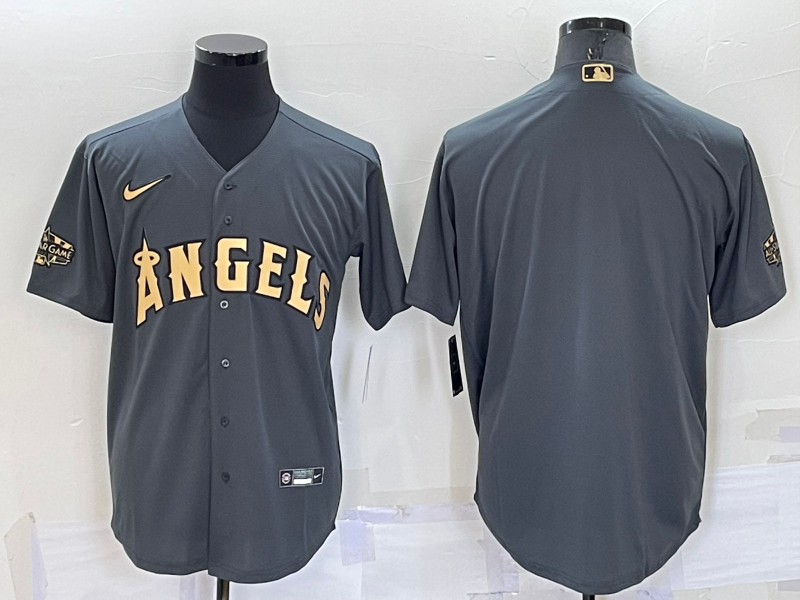 Angels Blank Charcoal Nike 2022 MLB All-Star Cool Base Jersey