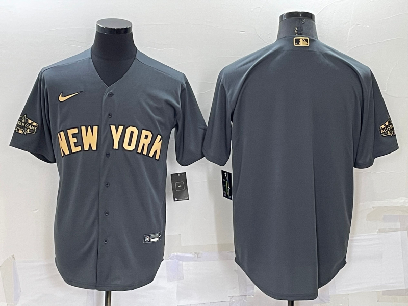 Yankees Blank Charcoal Nike 2022 MLB All-Star Cool Base Jersey