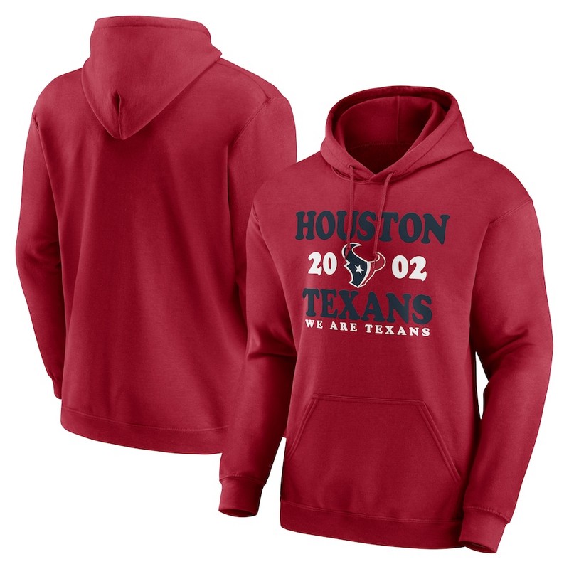 Men's Houston Texans Red Fierce Competitor Pullover Hoodie