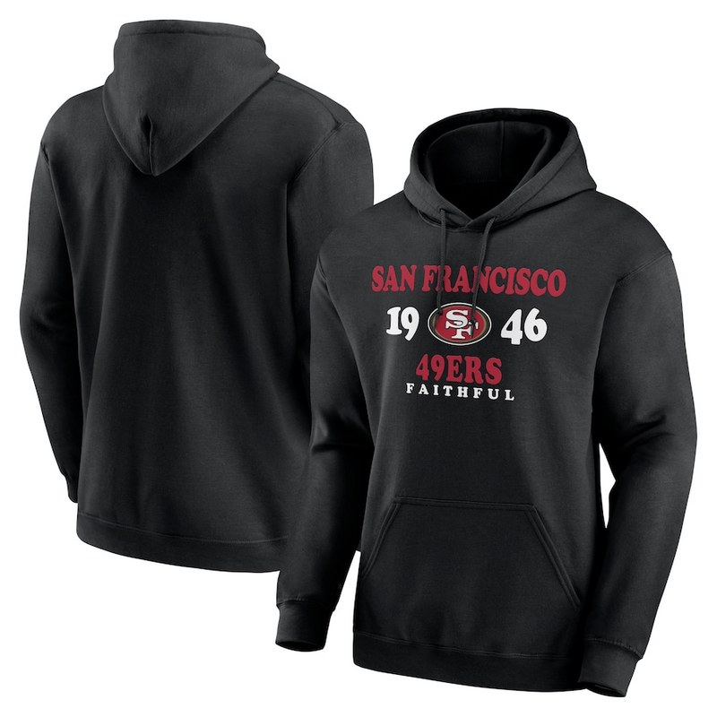 Men's San Francisco 49ers Black Fierce Competitor Pullover Hoodie